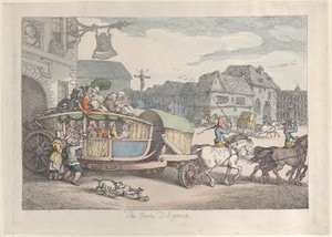 Paris Diligence, ca. 1810 von Thomas Rowlandson