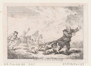 Pfarrer Adams in einem gefährlichen Jagdabenteuer, aus Die Abenteuer von Joseph Andre..., 1792
