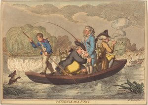 Geduld in einem Kahn von Thomas Rowlandson