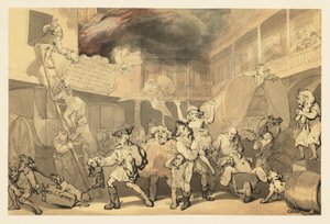 Peregrine rettet Emilia aus dem Gasthausbrand von Thomas Rowlandson
