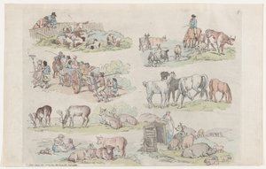 Tafel 11, Umrisse von Figuren, Landschaften und Vieh... für Lernende..., 31. Januar 1791