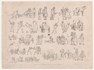 Tafel 4, Umrisse von Figuren, Landschaften und Vieh... für Lernende, März 8, 1790
