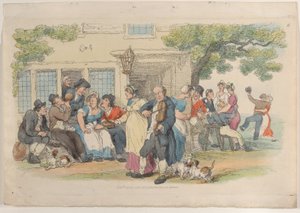 Tafel 6: Die Ale-House-Tür, aus World in Miniature, 1816 von Thomas Rowlandson