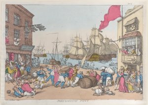 Portsmouth Point, 1814 von Thomas Rowlandson