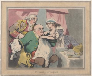 Vorbereitung auf das Abendessen, 22. Oktober 1789 von Thomas Rowlandson