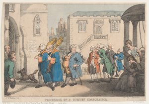 Prozession einer Landgemeinde, 12. August 1799 von Thomas Rowlandson