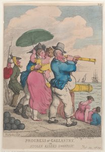 Fortschritt der Galanterie oder Gestohlene Küsse sind die süßesten, 14. Februar 1814 von Thomas Rowlandson