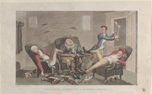 Quae Genus bei einem sportlichen Finale, aus der Geschichte von Johnny Quae Genu..., 1. Dezember 1821 von Thomas Rowlandson