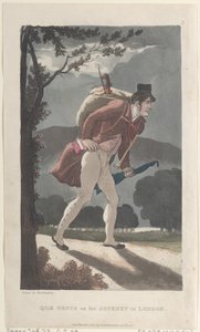 Quae Genus auf seiner Reise nach London, aus Die Geschichte von Johnny Quae Genus von Thomas Rowlandson