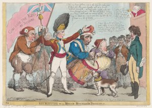 Rekrutierung auf einer breiten Grundlage, Mai 1806 von Thomas Rowlandson