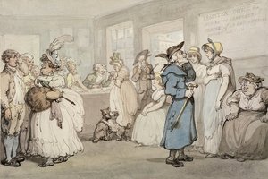 Registerbüro für die Anstellung von Dienern, ca. 1805 von Thomas Rowlandson