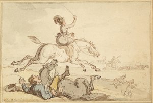 Reiter bei einer Jagd abgeworfen von Thomas Rowlandson