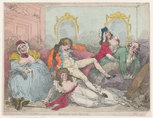 Straße zum Ruin von Thomas Rowlandson