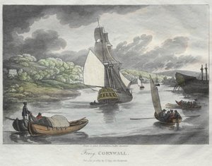 Rowlandsons Skizzen aus der Natur: Fowey, Cornwall, 1809 von Thomas Rowlandson