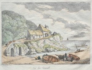 Rowlandsons Skizzen aus der Natur: West Loo, Cornwall, 1822 von Thomas Rowlandson