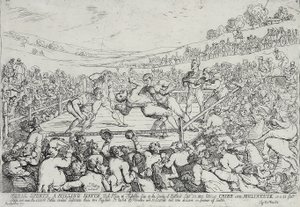 Ländliche Sportarten - Ein Boxkampf, 28. September von Thomas Rowlandson