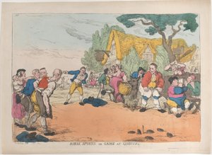 Ländliche Sportarten oder Spiel mit Quoits, 30. Oktober 1811 von Thomas Rowlandson