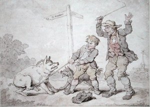Rostiger Speck (Sturheit und Überredung) von Thomas Rowlandson
