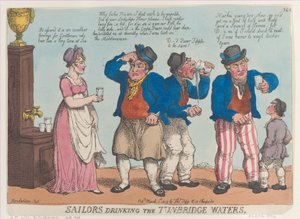 Matrosen trinken das Tunbridge-Wasser, 1. März 1815 von Thomas Rowlandson