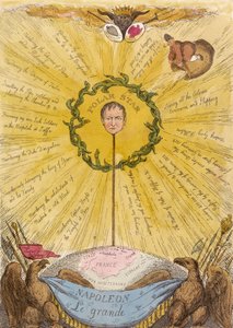 Satirische politische Karikatur von Napoleon von Thomas Rowlandson