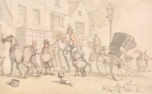 Szene vor dem Half-Moon Inn von Thomas Rowlandson