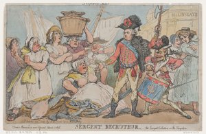 Sergent Recruteur, 24. Oktober 1789 von Thomas Rowlandson