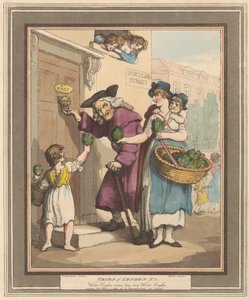 Satz von acht (5): Rufe von London von Thomas Rowlandson