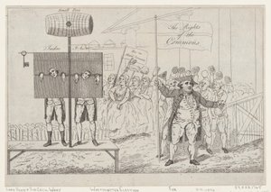 Sir Cecil Wray im Pranger, 7. Mai 1784 von Thomas Rowlandson