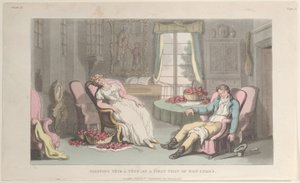 Schlafendes Tête-à-Tête bei einem ersten Besuch von Don Luigi, aus Neapel und der Campagna..., 1. Juni 1815