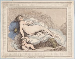 Schlafende Venus und Amor, 1799 von Thomas Rowlandson