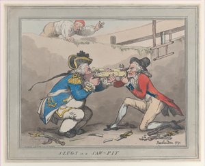Schnecken in einer Sägemulde, 28. Oktober 1791 von Thomas Rowlandson