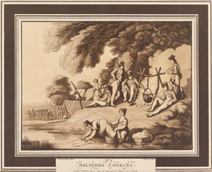 Soldaten beim Kochen, ca. 1798 von Thomas Rowlandson