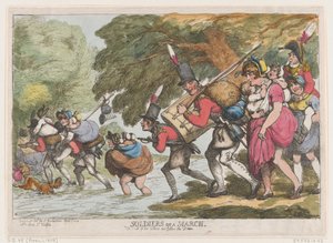 Soldaten auf einem Marsch, 1. April 1808