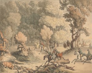 Hirsch in der Enge - Szene bei Taplow, Berks, ca. 1795-1801