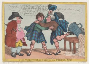 Der Freispruch oder das Umkippen des Porterkrugs, 20. Juni 1806 von Thomas Rowlandson