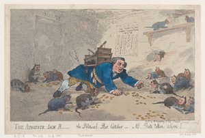 Der abtrünnige Jack Robinson, der politische Rattenfänger von Thomas Rowlandson