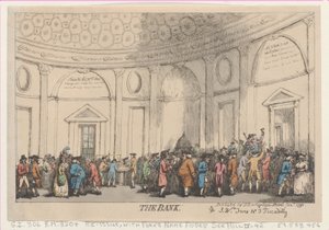 Die Bank, Januar 1792 von Thomas Rowlandson