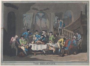 Das Frühstück, 1. Februar 1789 von Thomas Rowlandson