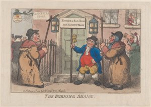 Die brennende Schande, 9. März 1809 von Thomas Rowlandson