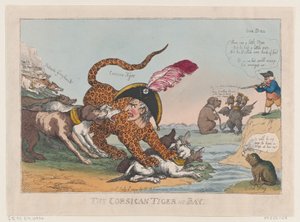 Der korsische Tiger in der Enge!, 8. Juli 1808 von Thomas Rowlandson