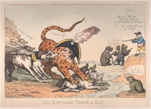 Der korsische Tiger in der Enge!, 8. Juli 1808 von Thomas Rowlandson