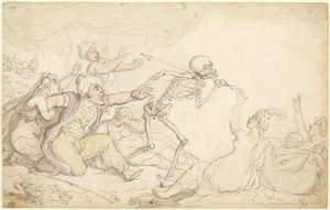 Der Totentanz: Der Nabob in seinem Harem ergriffen