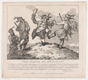 Der Tanz auf Dun-Can, malerische Schönheiten von Boswell, Teil der Zweite, 15. Mai 1786 von Thomas Rowlandson