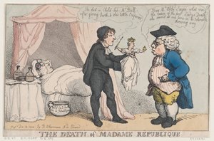 Der Tod von Madame Republique, 14. Dezember 1804 von Thomas Rowlandson
