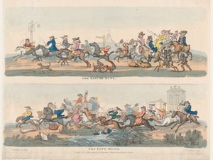 Die Osterjagd und die Stadtjagd, 1. Mai 1803 von Thomas Rowlandson