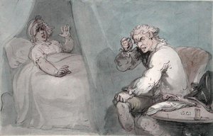 Der Spieler geht zu Bett von Thomas Rowlandson
