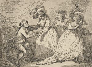 Der goldene Apfel oder das moderne Paris, 2. März 1785 von Thomas Rowlandson
