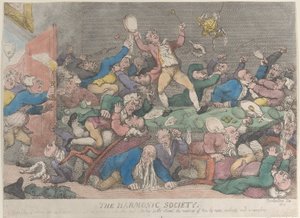 Die Harmoniegesellschaft, [1810], neu aufgelegt 1811 von Thomas Rowlandson