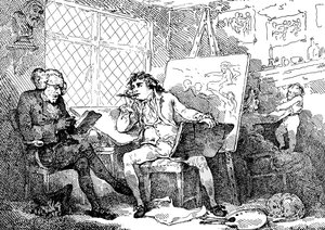 Der Historiker belebt den Geist eines jungen Malers, 1784 von Thomas Rowlandson