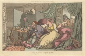 Die Flitterwochen, The English Dance of Death, Platte 13, 1. August 1814 von Thomas Rowlandson
